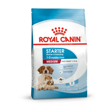 Royal Canin Medium Starter Mother & BabyDog – Hrană Uscată pentru Cățele Gestante/în Lactație și Pui de Câine de Talie Medie – 15 kg